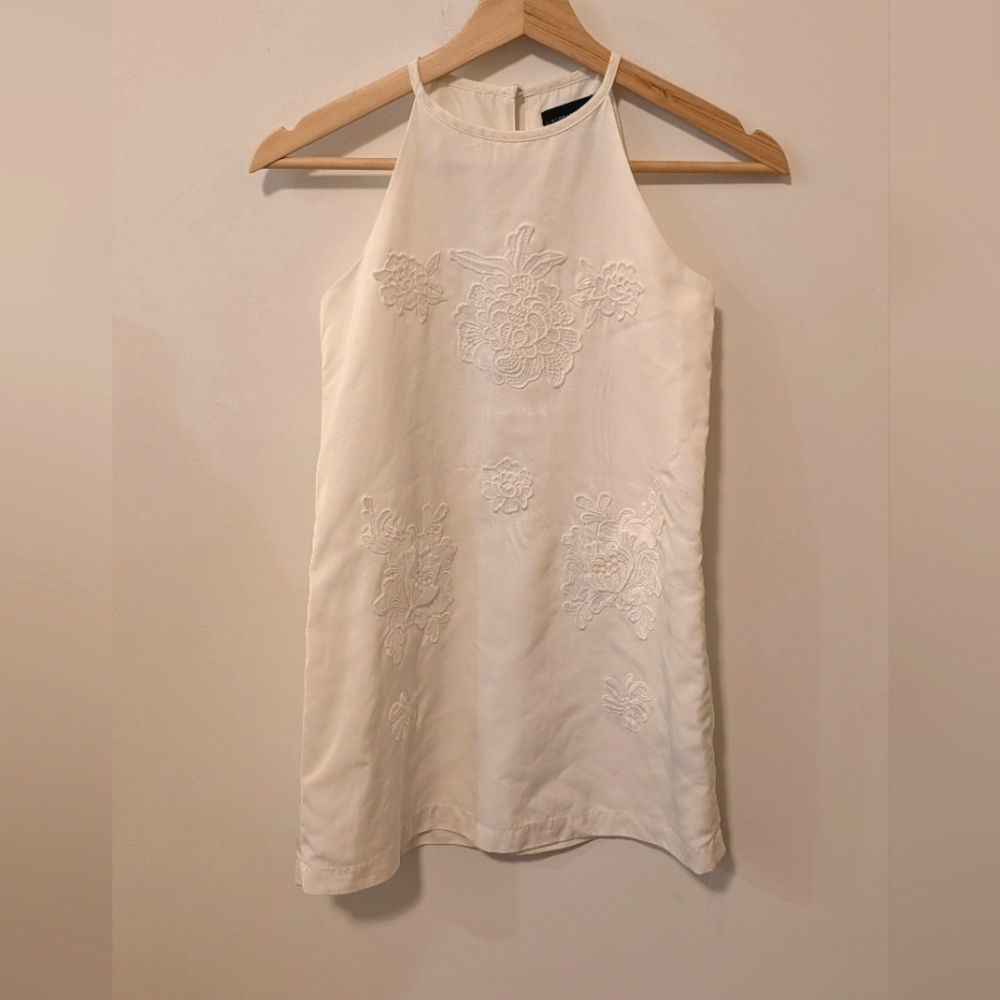 Victoria Beckham For Target Cream Lace Applique Dress Girls Size Medium